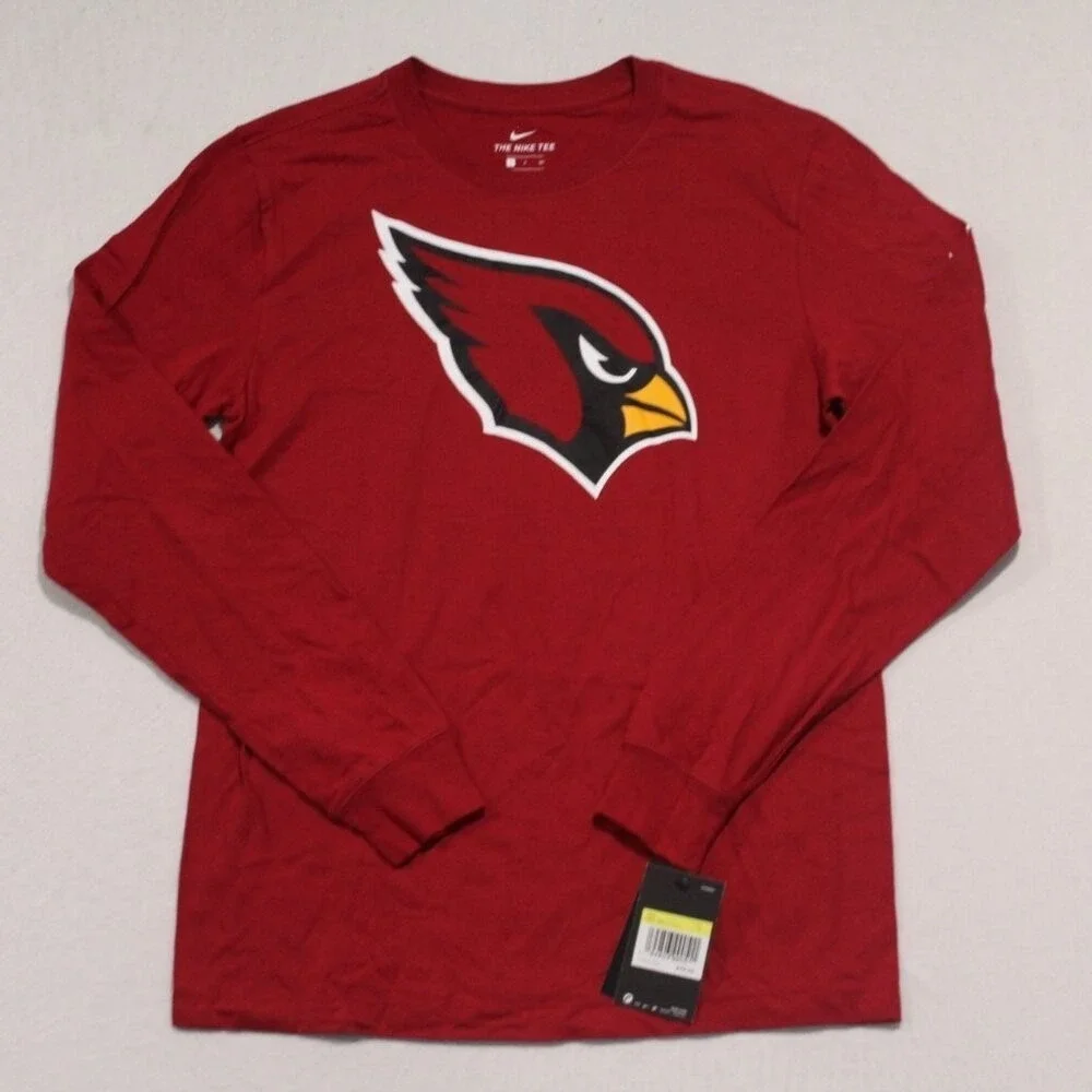 Nike Arizona Cardinals Men Red Long SleeveTee Shirt Size NWT Small